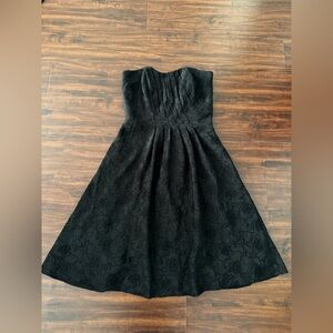 White House Black Market Black Strapless A-line Dress